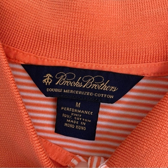 Brooks Brothers men’s double mercerized cotton striped short sleeve polo medium - Picture 3 of 5